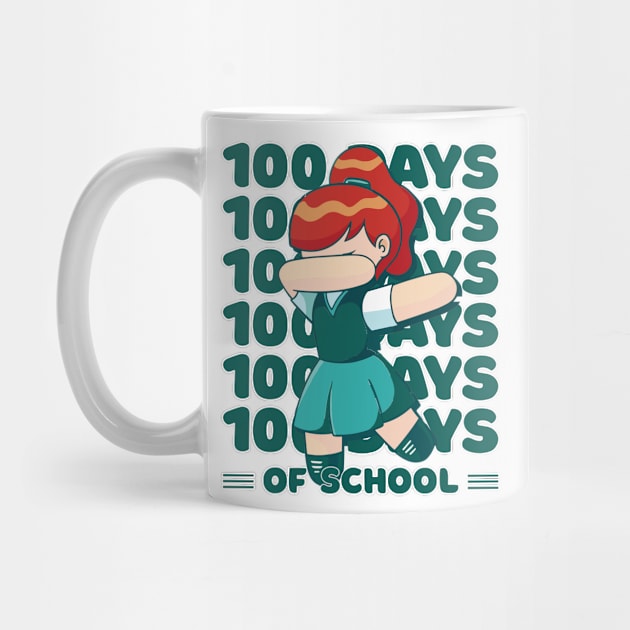 100 Days of school typography featuring a Dabbing girl #3 by XYDstore